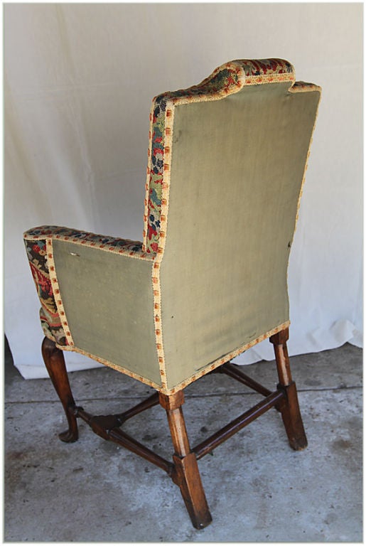 18th C. English George I Upholstered Armchair 1