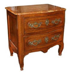 Antique 18th C. French LXV Walnut Commode W/Marble Top