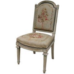 19th C. Italian Aubusson Covered Side Chair