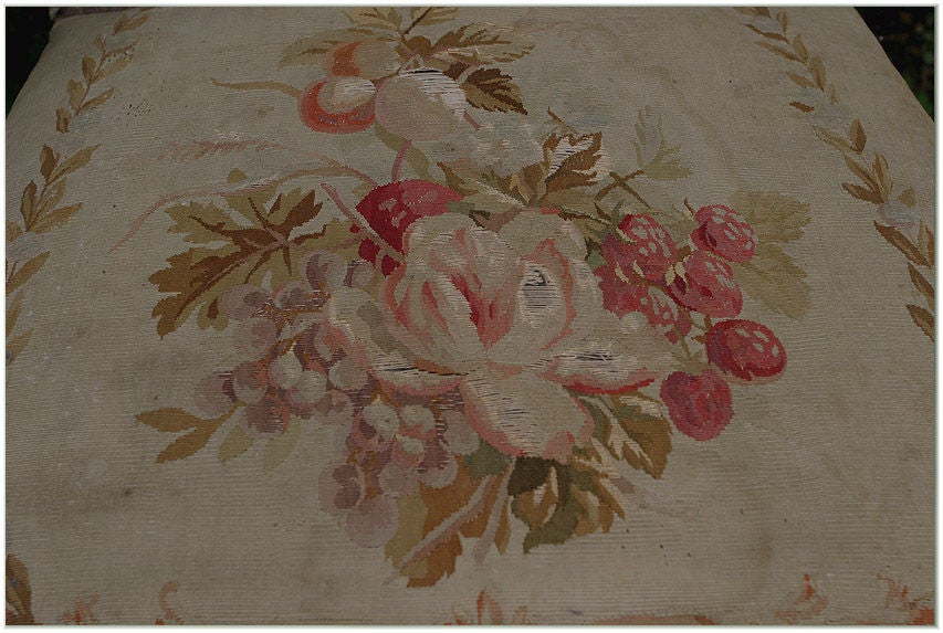 19th C. Italian Aubusson Covered Side Chair