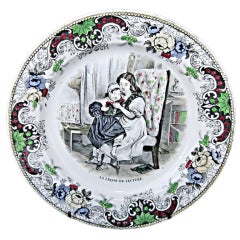 French Creil 
Montrereau Plate