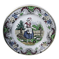 French Creil 
Montereau Plate