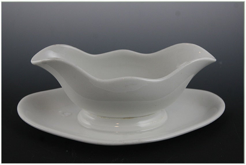 19th C. French White Porcelain Saucier