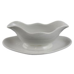 19th C. French White Porcelain Saucier
