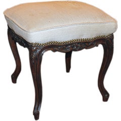 19th C. French LXV Style Upholstered Stool