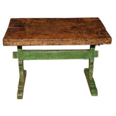 18th C. French Walnut Coffee Table with Painted Legs