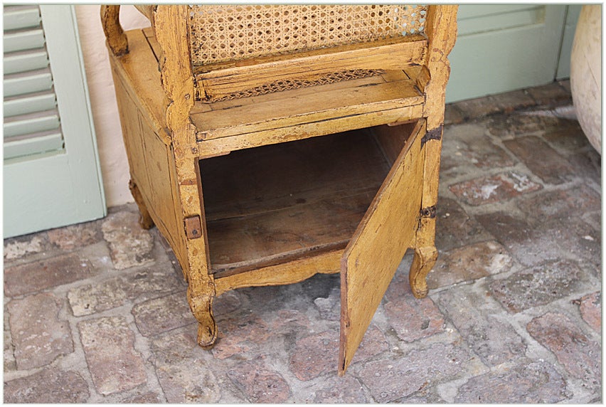 Cane Early 18th Century French Provençale Painted Commode For Sale
