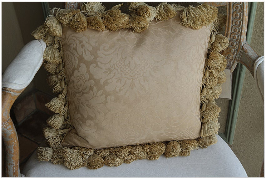 19th Century Pillow made from 19th C. French Aubusson