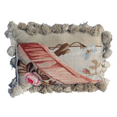 Pillow made from 19th C. French Aubusson