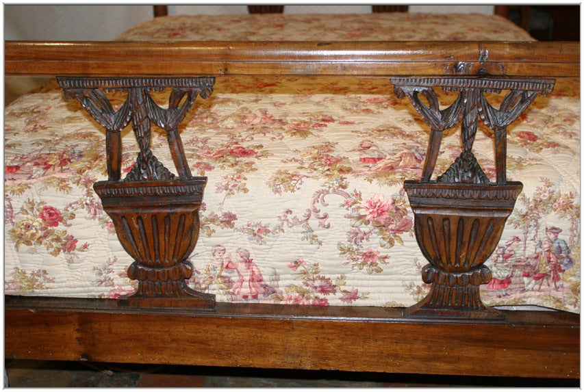 18th/19th C. Italian Walnut Bed