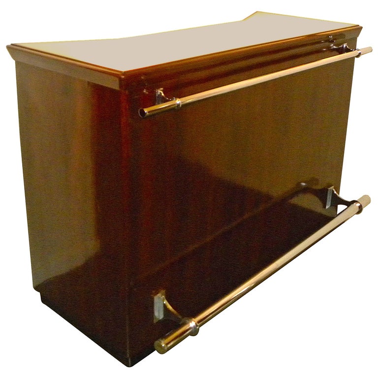 Dramatic Art Deco Bar With Light Up Top For Sale At 1stdibs