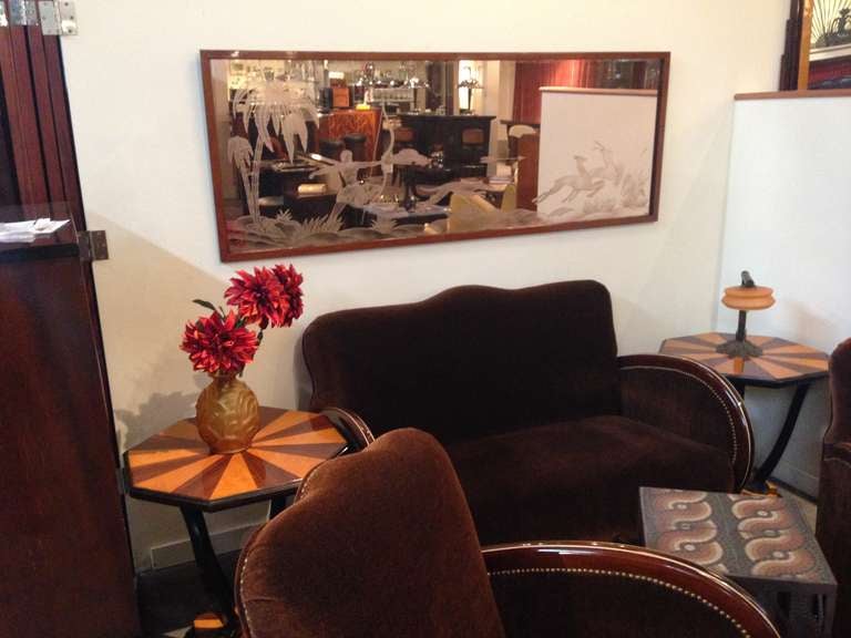 Important French Art Deco Sofa Settee and Chairs In Excellent Condition In Oakland, CA
