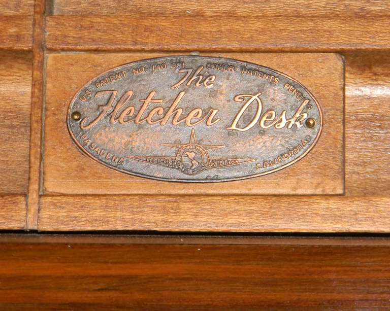 Wood Fletcher Art Deco Desk From Fletcher Aviation Of Pasadena