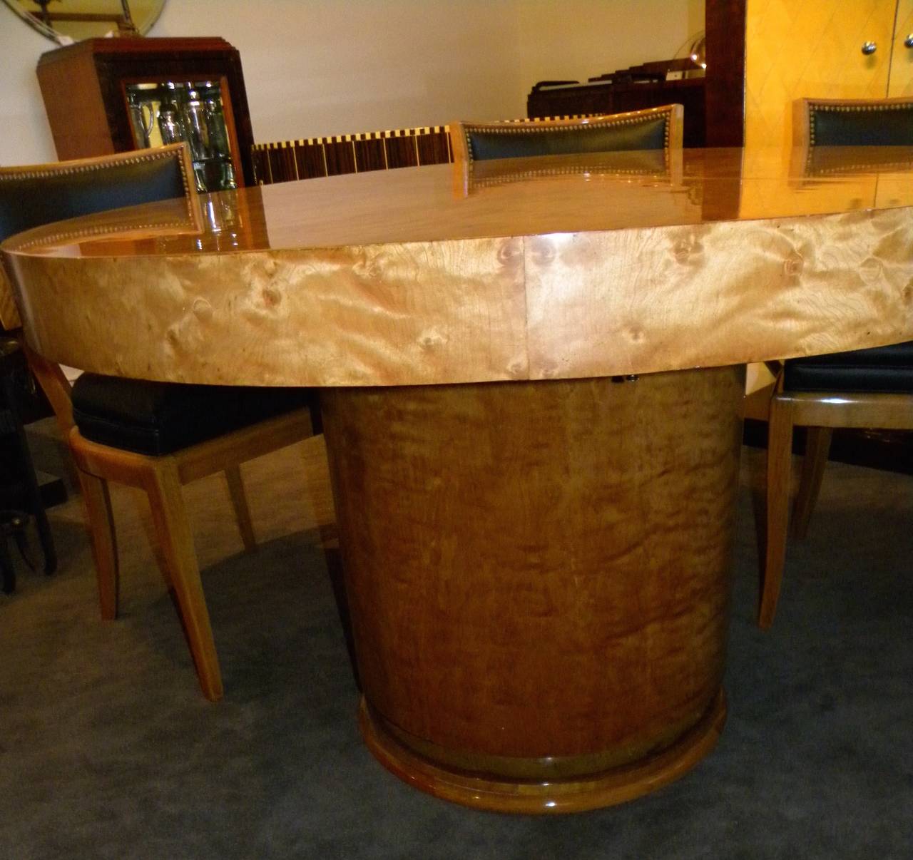 art deco round dining table
