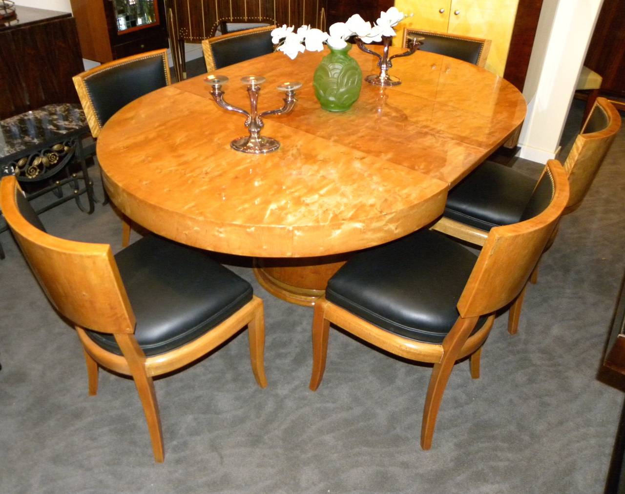 art deco table and chairs