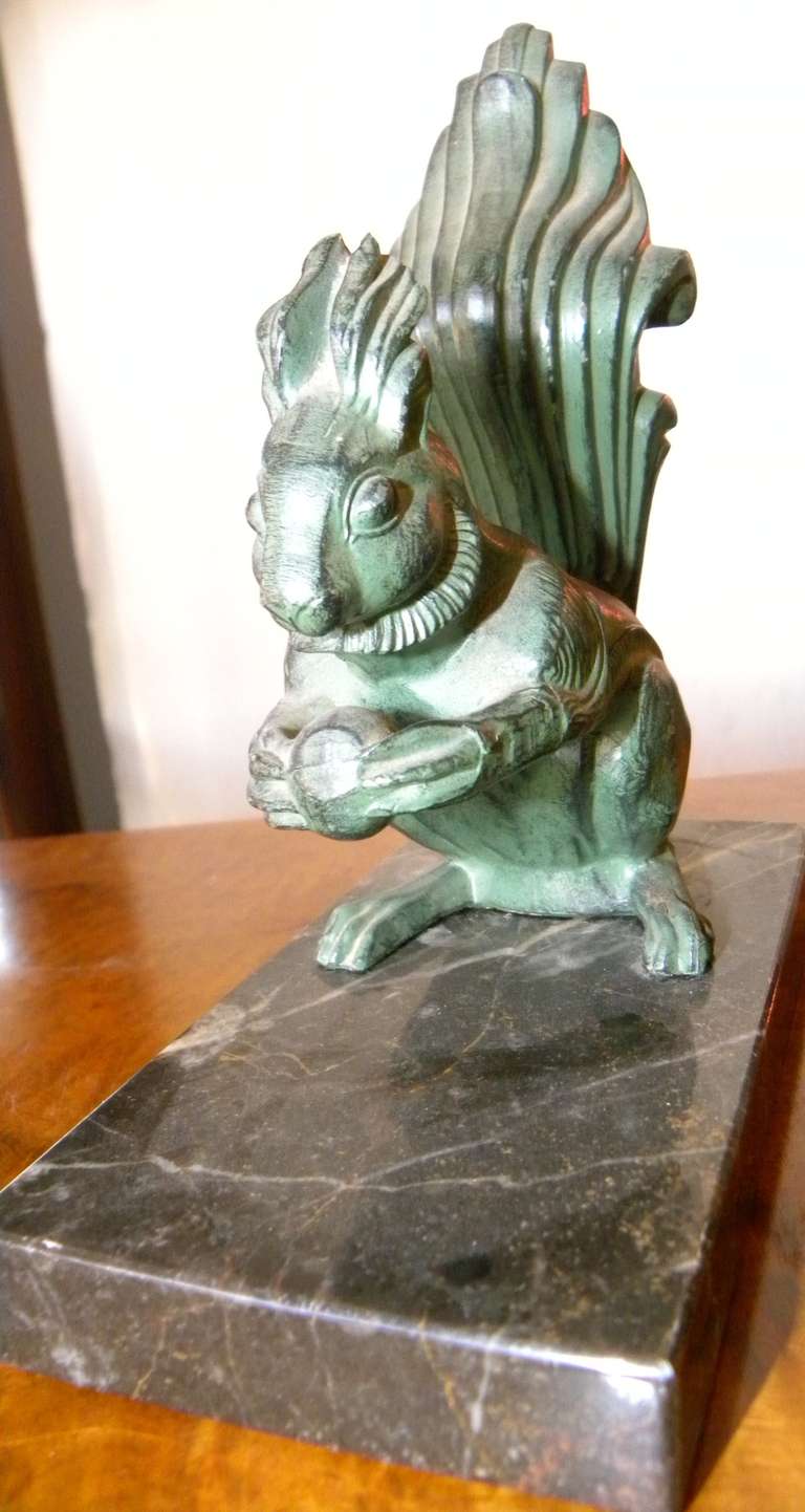 Mid-20th Century Squirrel Bookends French circa 1930's
