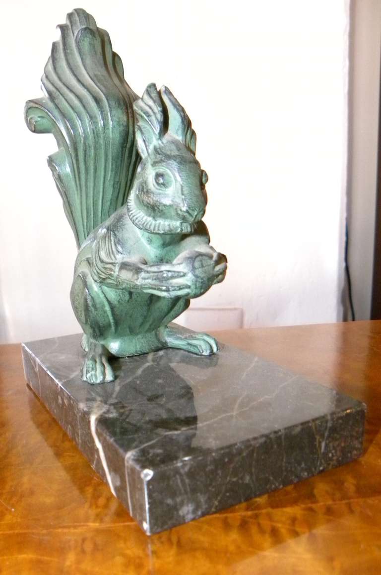 Squirrel Bookends French circa 1930's 1