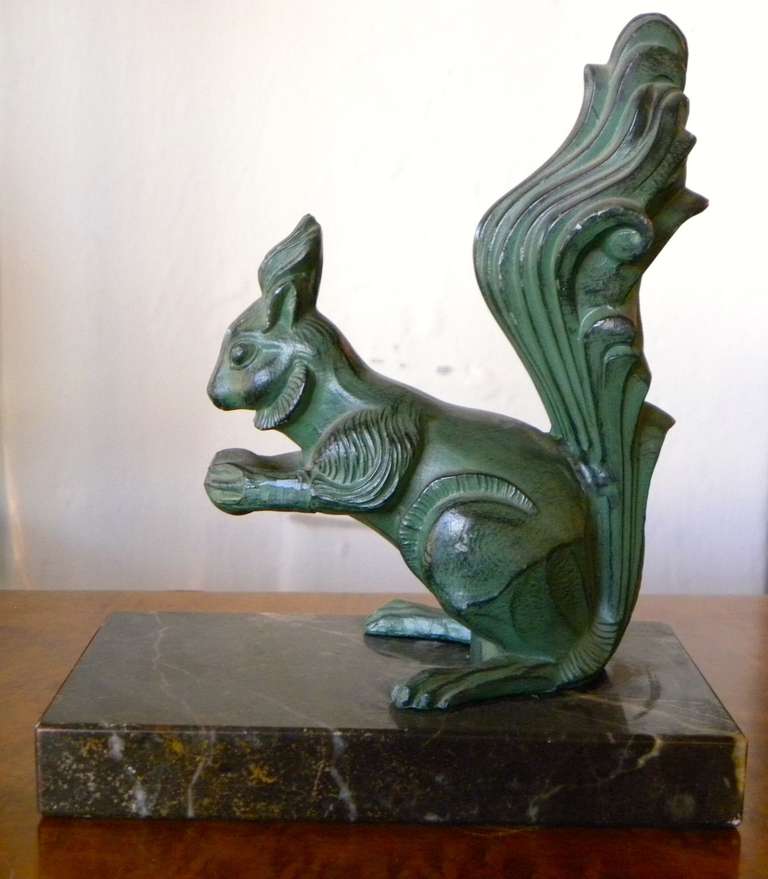 Squirrel Bookends French circa 1930's 2