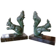 Squirrel Bookends French circa 1930's