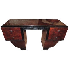 Antique Unique Symmetrical Art Deco Desk French Style