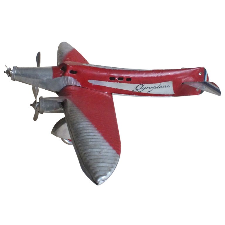 Original French Toy Airplane with Box, circa 1930s, Great Aviation at
