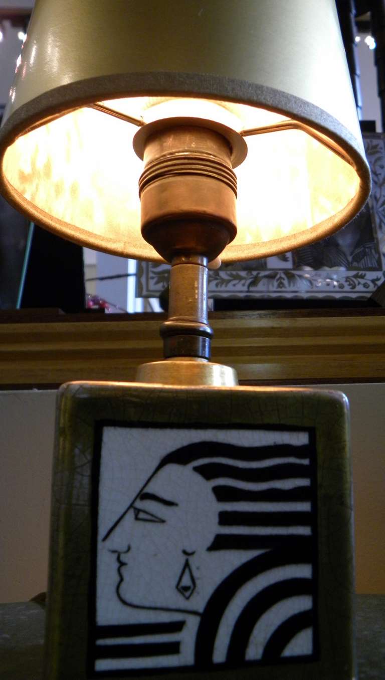 Stunning Art Deco French gilded Table lamp 3