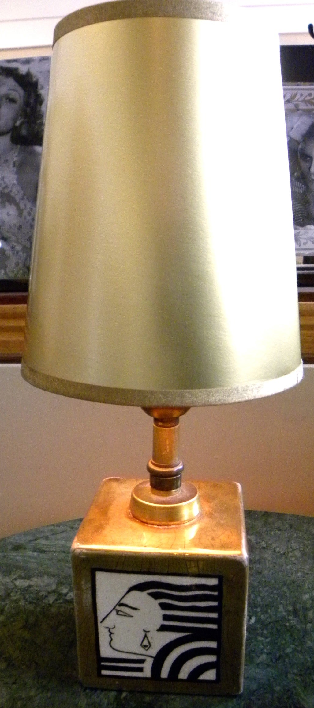 Stunning Art Deco French gilded Table lamp