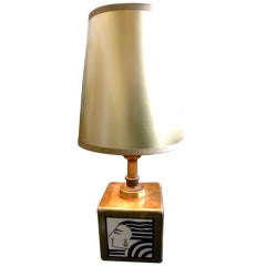 Stunning Art Deco French gilded Table lamp