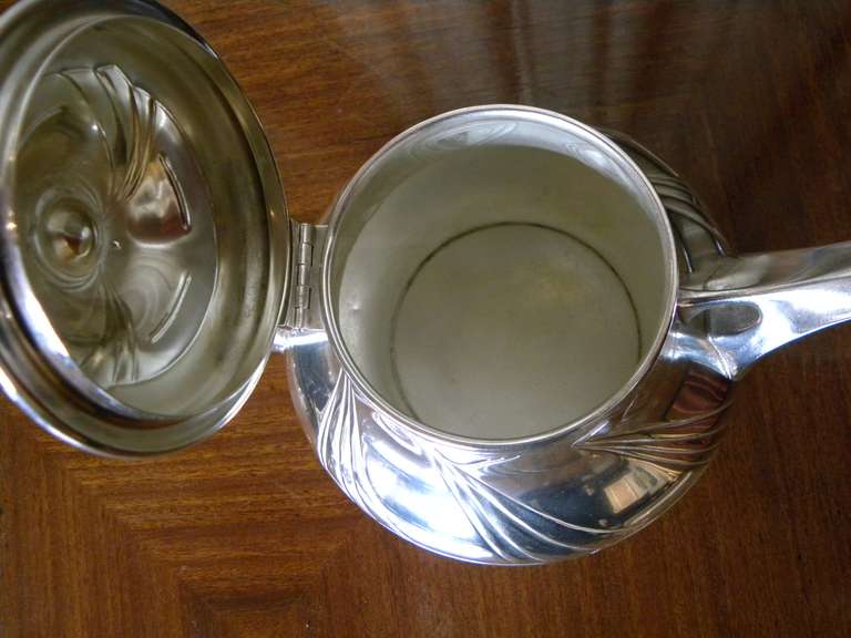 Spectacular Art Nouveau WMF style Silver-plate 5 piece Coffee Tea Service 1