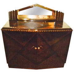 European Art Deco Lacquered Buffet with Zig Zags 12