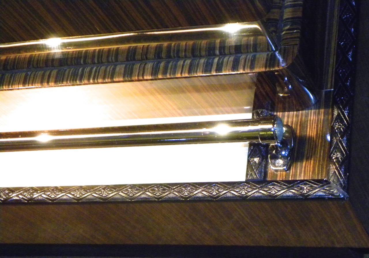 Chrome Unique Art Deco Stand Behind Lighted Bar