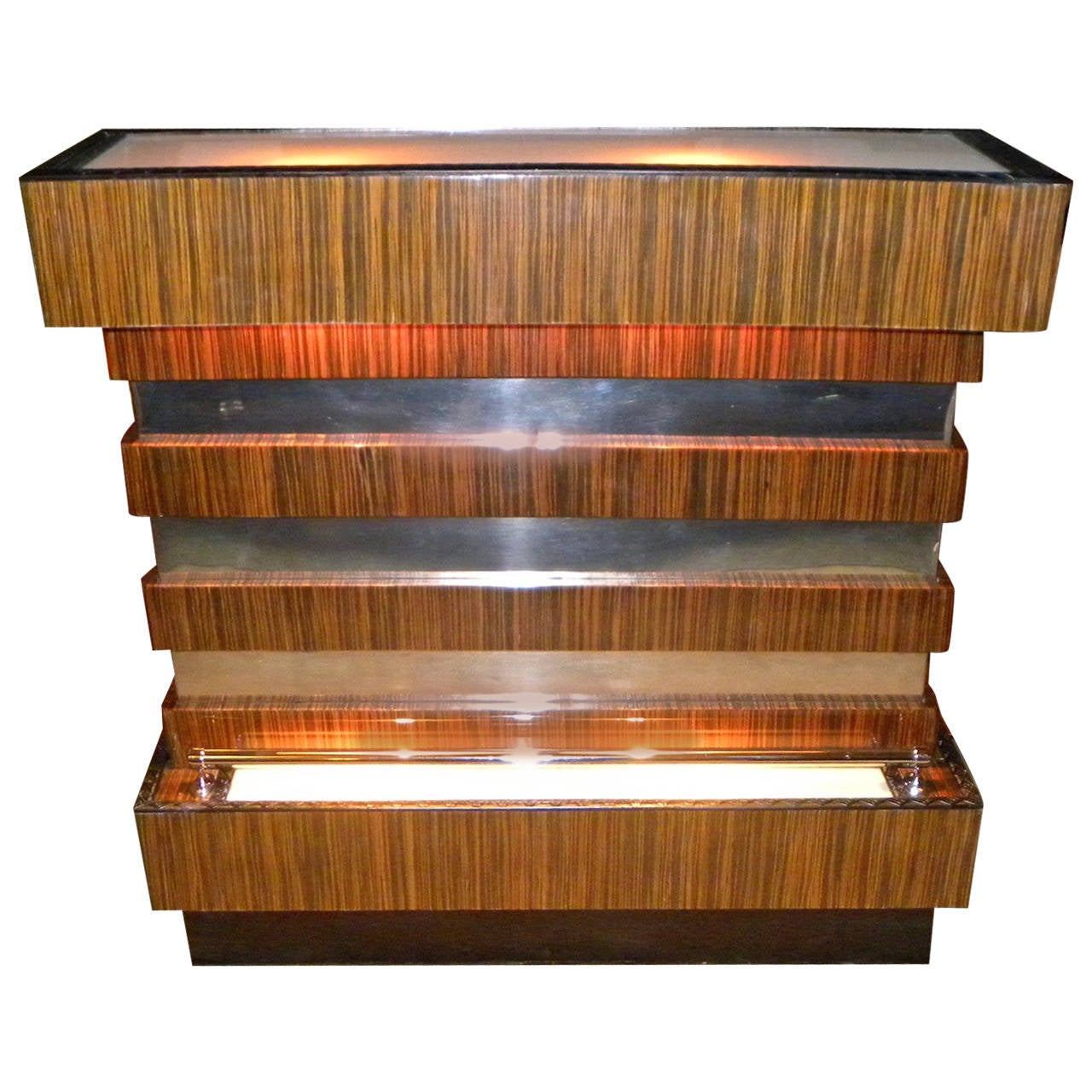 Unique Art Deco Stand Behind Lighted Bar For Sale at 1stdibs