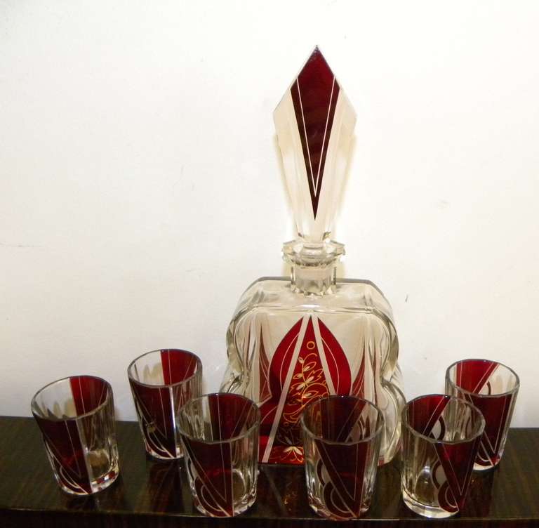 I can imagine this beautiful rich burgundy with gold accent decanter filled with your favorite cordial ready to imbibe in the most sophisticated way. I know I love to use these when I am home sipping away (maybe too much) on some of my finest