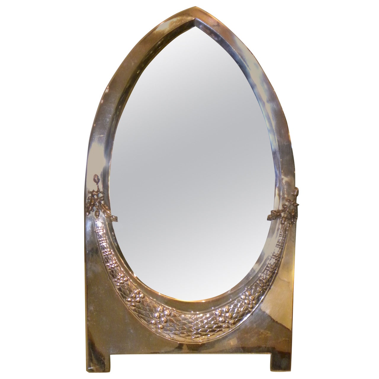 Elegant Silver Art Deco or Art Nouveau WMF Table Mirror