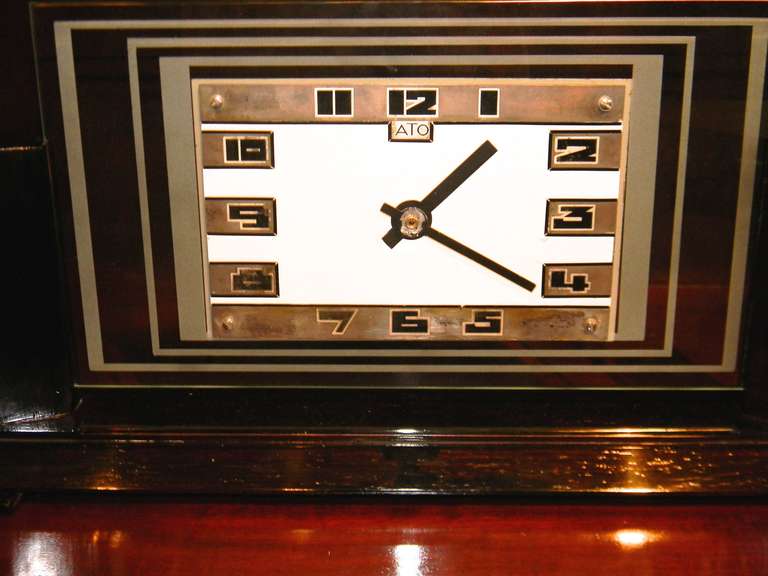ATO Art Deco Clock French In Excellent Condition In Oakland, CA