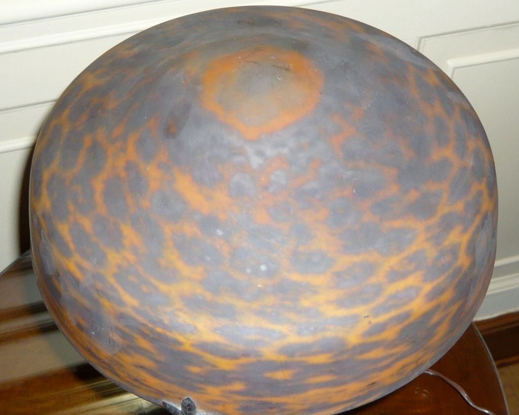 Very Rare Daum   Nancy Art Deco Mushroom Lamp 2