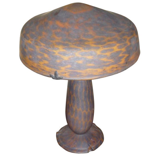 Very Rare Daum   Nancy Art Deco Mushroom Lamp