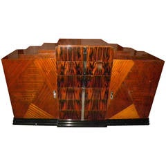French Art Deco Dining Suite Exotic Wood