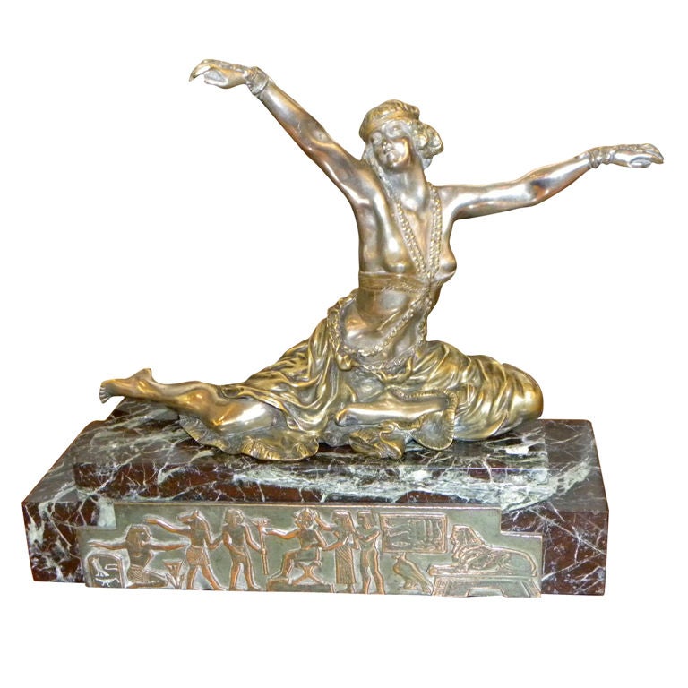  French  Bronze Art Deco Sculpture by Claire Colinet