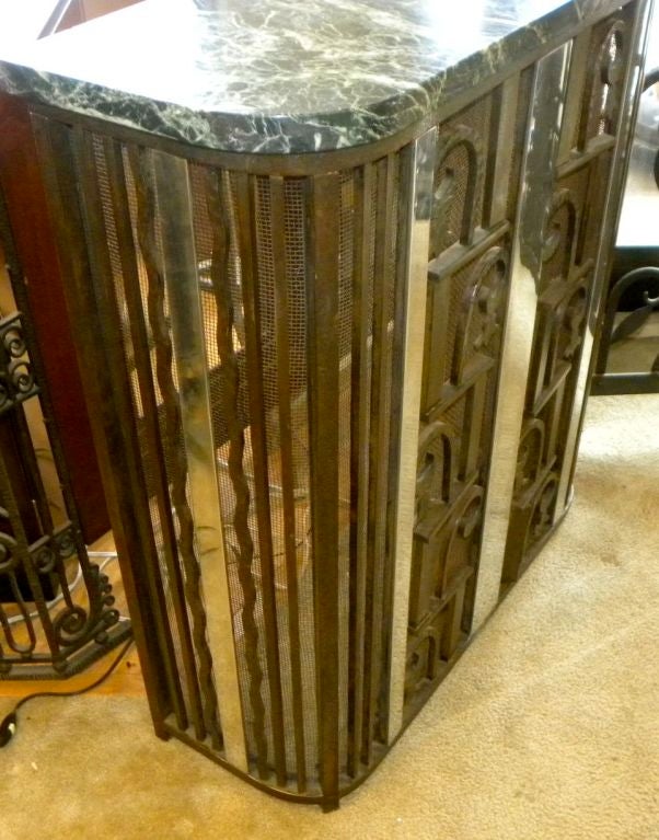  French Fer-Forge Iron Console, Radiator Cover Screen 1