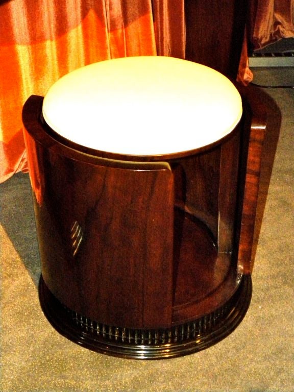 art deco vanity bench