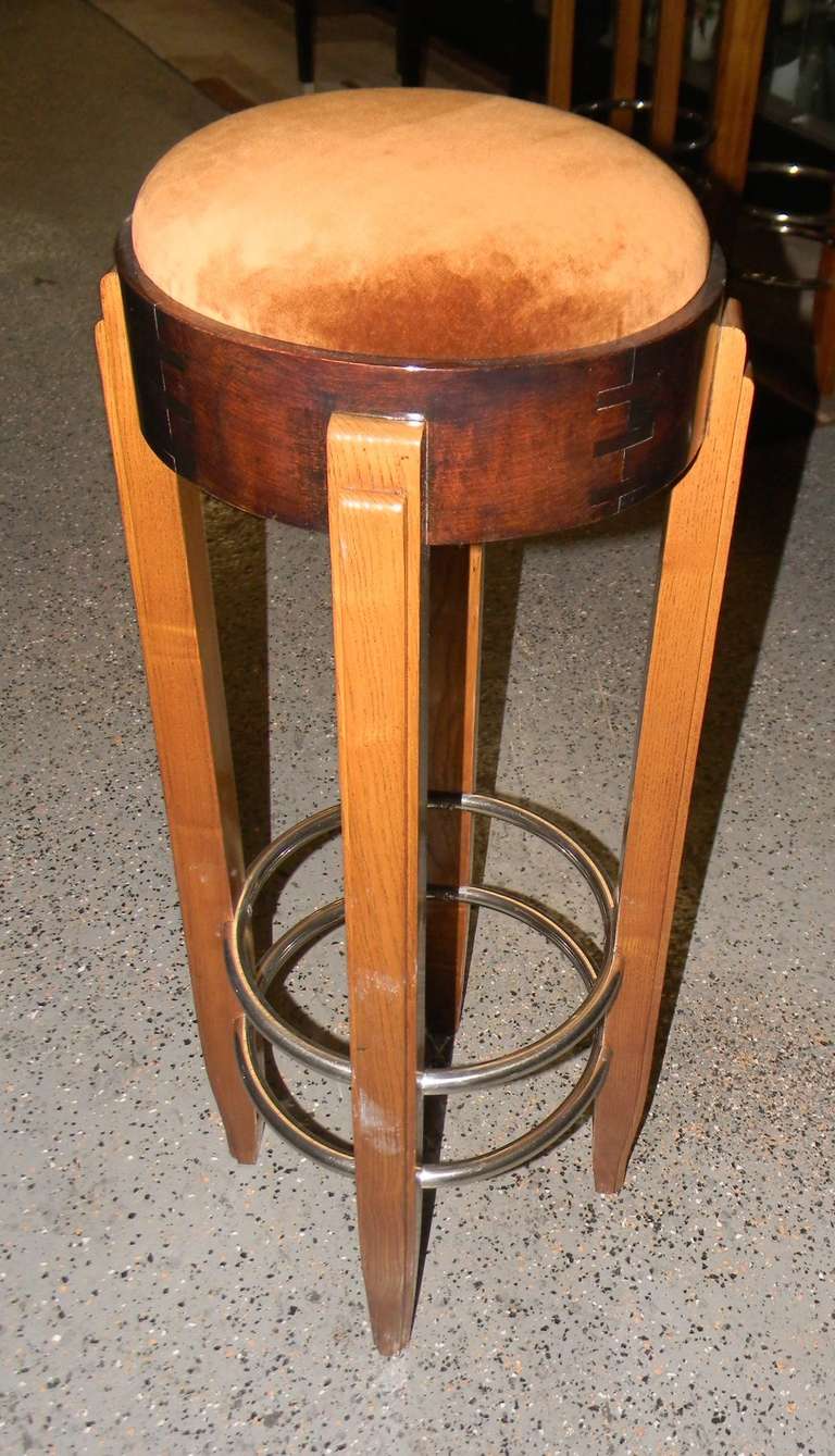 French Art Deco Bar Stand with Stools 2