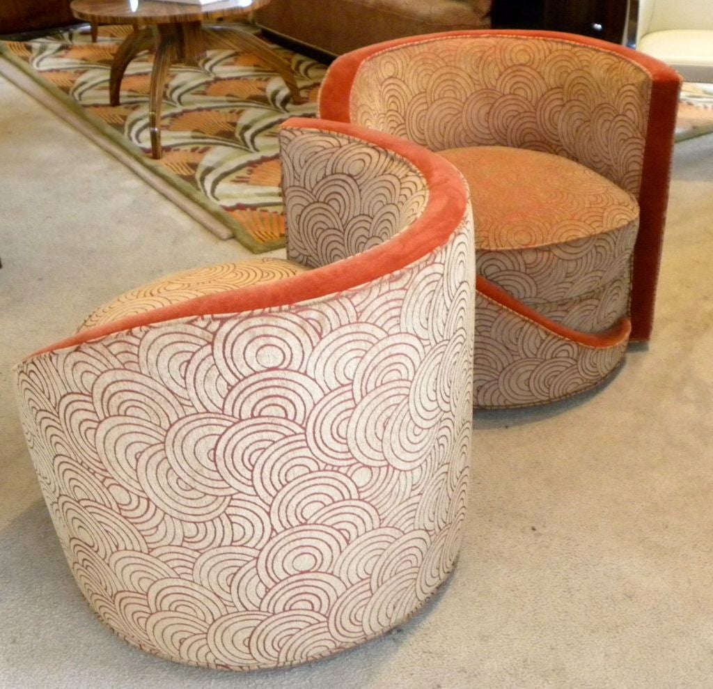 American Hollywood Glamour Art Deco Chairs Unique