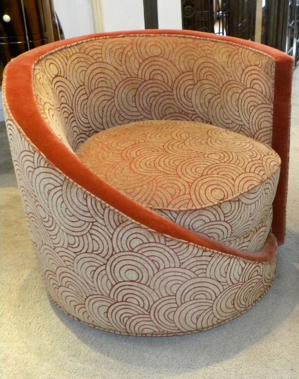 Mid-20th Century Hollywood Glamour Art Deco Chairs Unique