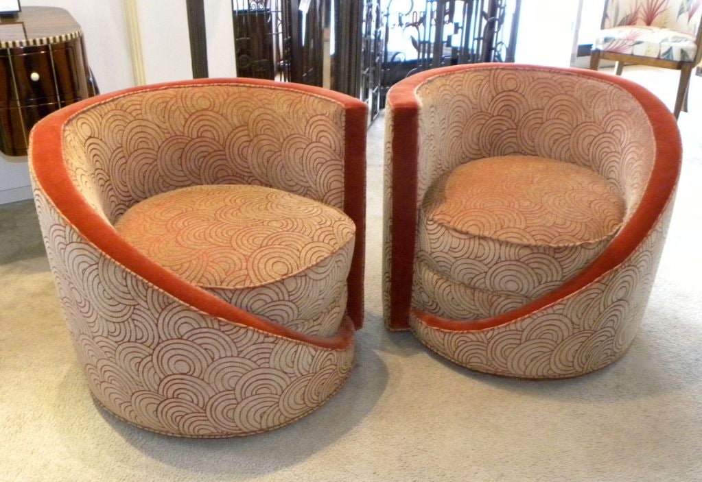 Wood Hollywood Glamour Art Deco Chairs Unique