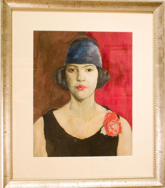 This is a wonderful original painting executed by the School of Paris painter Boris Solotareff (whose work is in the permanent collection of New York's Metropolitan Museum of Art, among others).  He went to Paris in the early 1920’s and associated