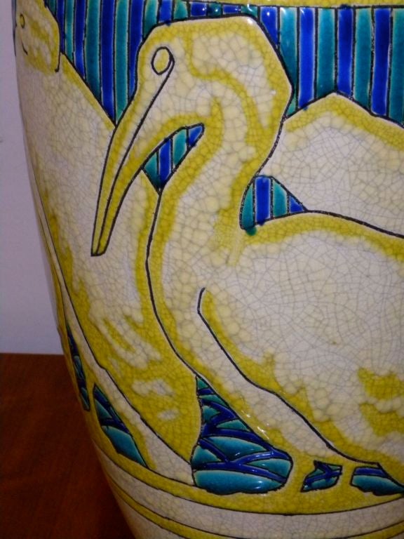 Very Rare Charles Catteau Art Deco Pelican Vase 1