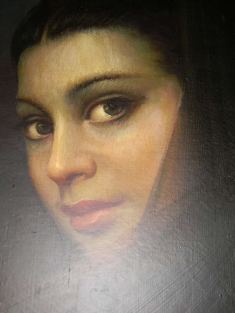 Art Deco Painting Mysterious and Beautiful Spanish Woman 1