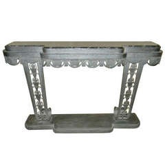 Grand Art Deco Iron Console, style of Edgar Brandt!