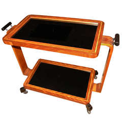 Restored Art Deco Serving Bar Cart 10